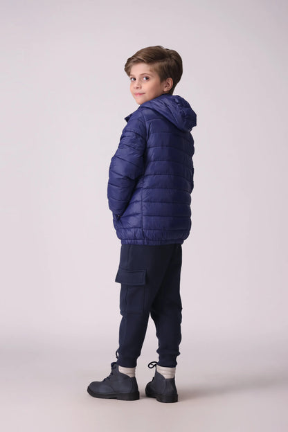 Puffer Jacket With Detachable Hood Boy Jacket Winter 2024 COUGAR- (Boy Junior Winter 2024)