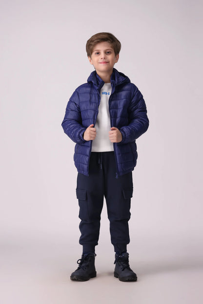 Puffer Jacket With Detachable Hood Boy Jacket Winter 2024 COUGAR- (Boy Junior Winter 2024)