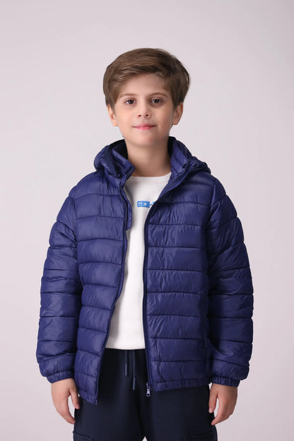 Puffer Jacket With Detachable Hood Boy Jacket Winter 2024 COUGAR- (Boy Junior Winter 2024) 5-6 Y Blue Boy