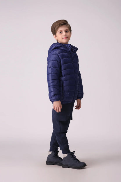 Puffer Jacket With Detachable Hood Boy Jacket Winter 2024 COUGAR- (Boy Junior Winter 2024)