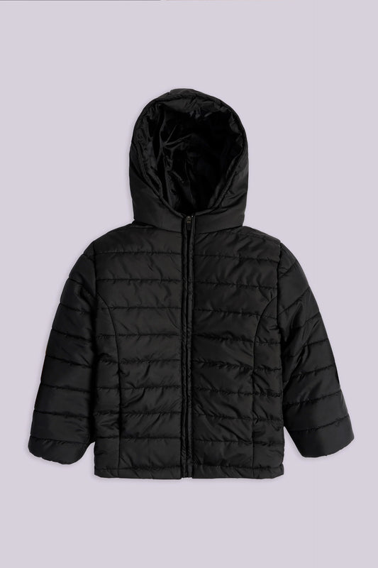 Puffer Quilted Jacket With Hood Boy Jacket Winter 2024 COUGAR- (Boy Junior Winter 2024) 5-6 Y Black Boy