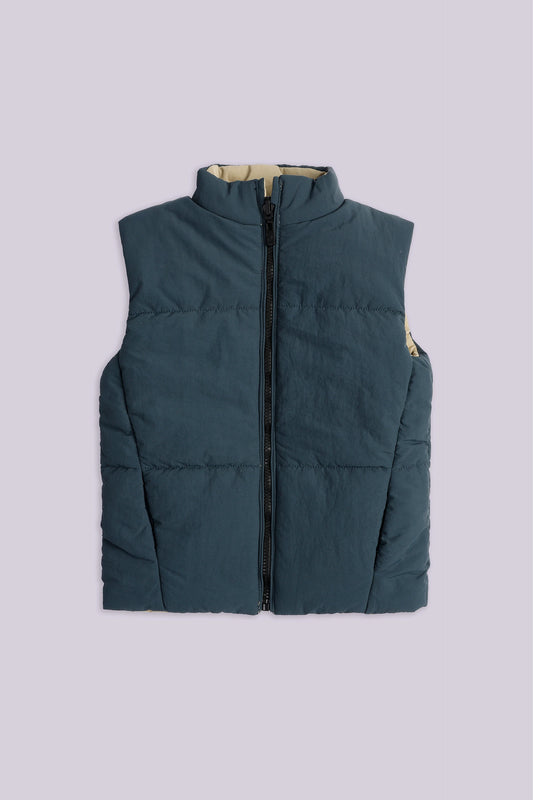 Double Sided Gilet Boy Jacket Winter 2024 COUGAR- (Boy Junior Winter 2024) 5-6 Y Teal Boy