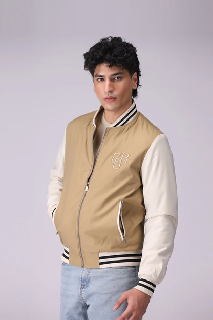 Varsity Jacket Men China-Jacket Winter 2024 Knit Story COUGAR- (Men Winter 2024) M Khaki 