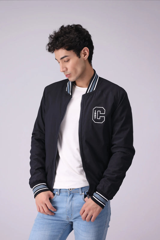 Varsity Jacket Men Jacket China-Winter 2024 Knit Story COUGAR- (Men Winter 2024) M Navy Men