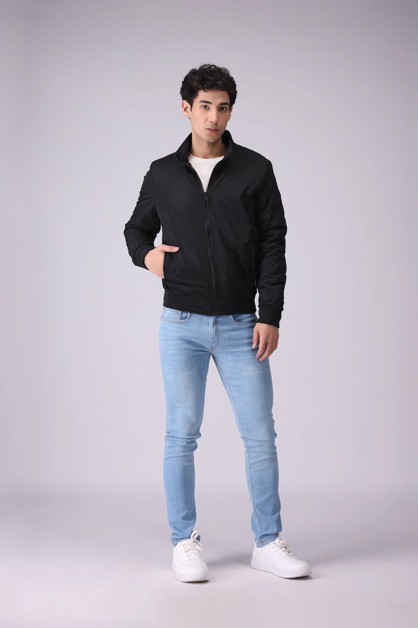 Mock Neck Parachute Jacket Men Jacket China-Winter 2024 Knit Story COUGAR- (Men Winter 2024)   