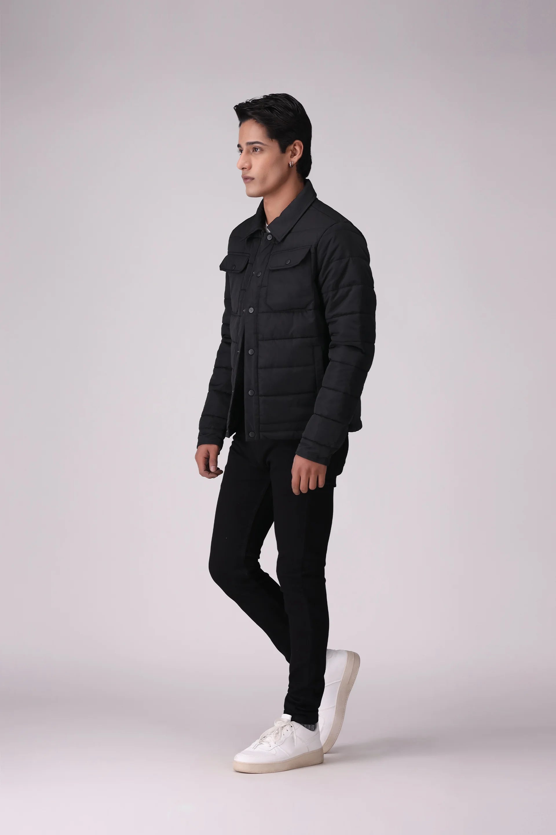 Button Down Jacket Men China-Jacket Winter 2024 Knit Story COUGAR- (Men Winter 2024)