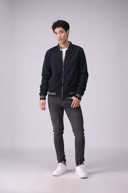 Ribbed Zipper Jacket Men Jacket China-Winter 2024 Knit Story COUGAR- (Men Winter 2024)   