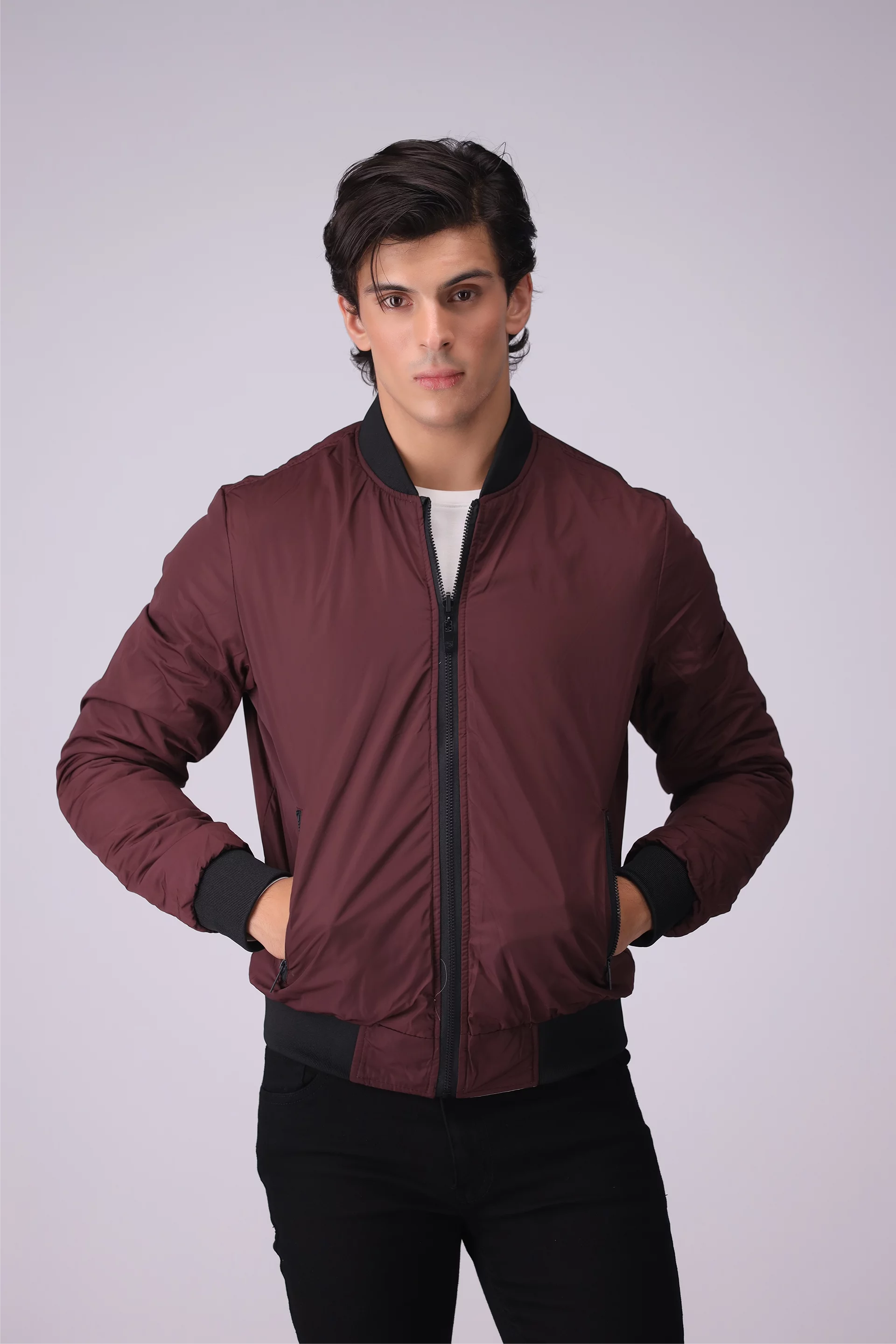 Double Sided Bomber Jacket Men China-Jacket Winter 2024 Knit Story COUGAR- (Men Winter 2024)   