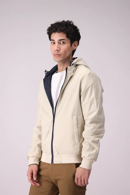 Double-Sided Jacket With Hood Men China-Jacket Winter 2024 Knit Story COUGAR- (Men Winter 2024)