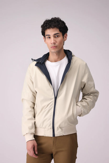 Double-Sided Jacket With Hood Men China-Jacket Winter 2024 Knit Story COUGAR- (Men Winter 2024)