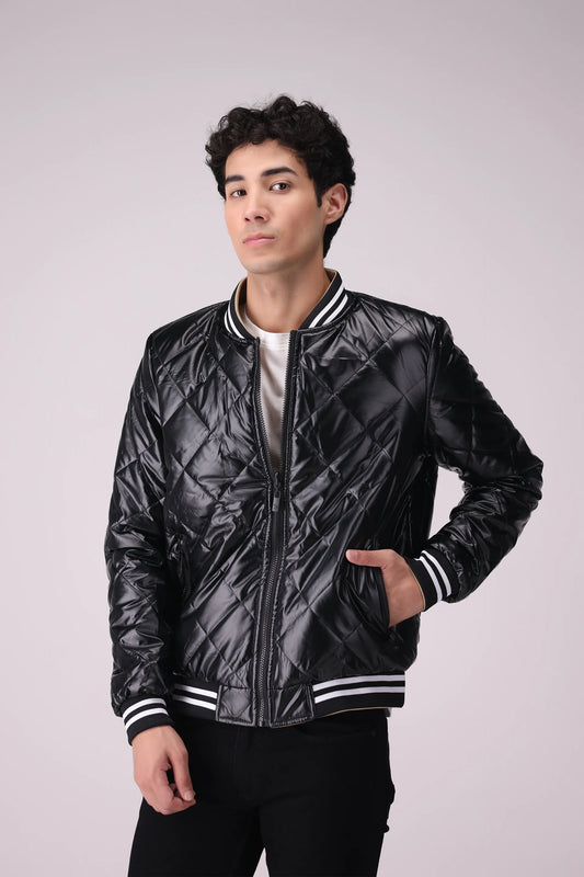 Quilted Double Side Jacket Men China-Jacket Winter 2024 Knit Story COUGAR- (Men Winter 2024)