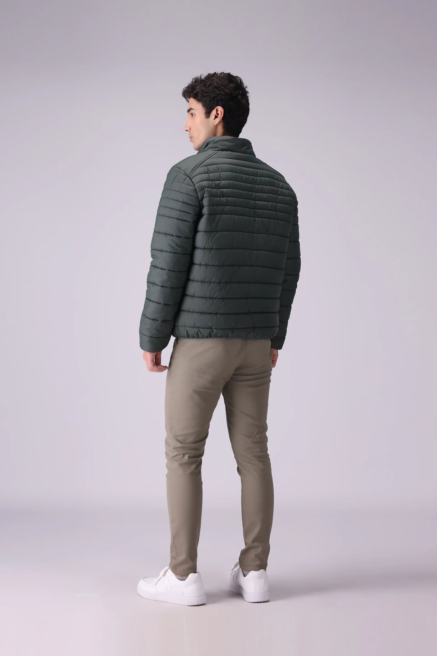 Mock Neck Quilted Jacket Men Jacket Winter 2024 Knit Story COUGAR- (Men Winter 2024)   