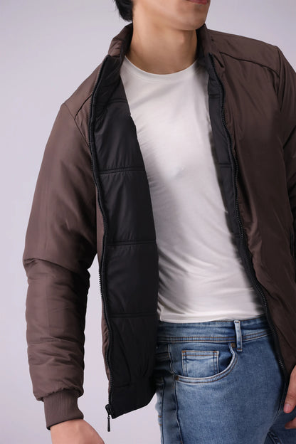 Double Sided Puffer Jacket Men Jacket Winter 2024 Knit Story COUGAR- (Men Winter 2024)   