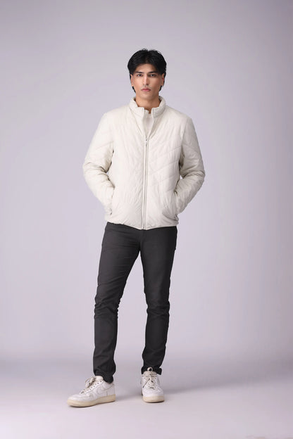 PU Quilted Jacket Men Jacket Winter 2024 Knit Story COUGAR- (Men Winter 2024)   