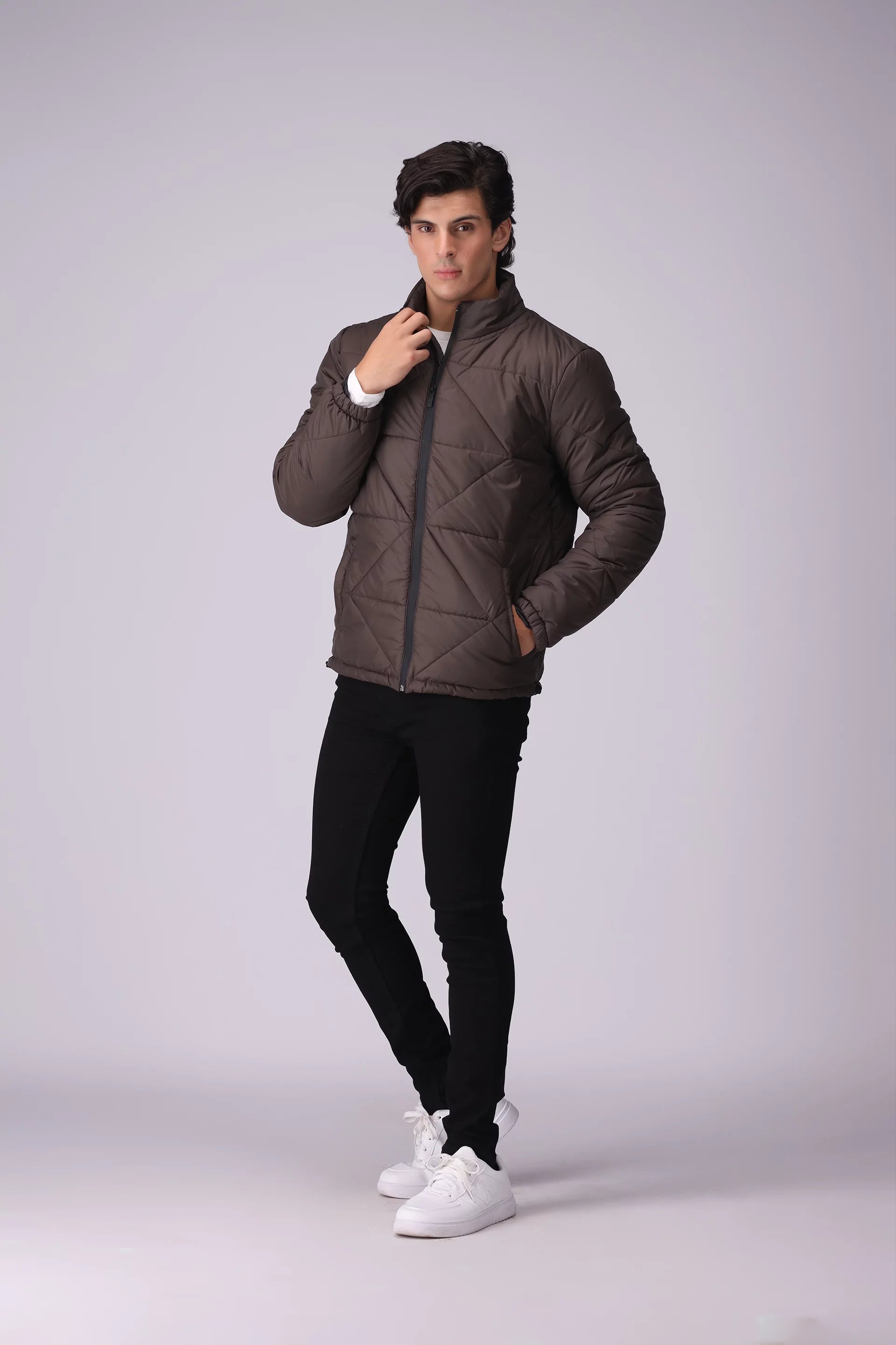 Quilted Jacket Men Jacket Winter 2024 Knit Story COUGAR- (Men Winter 2024)   