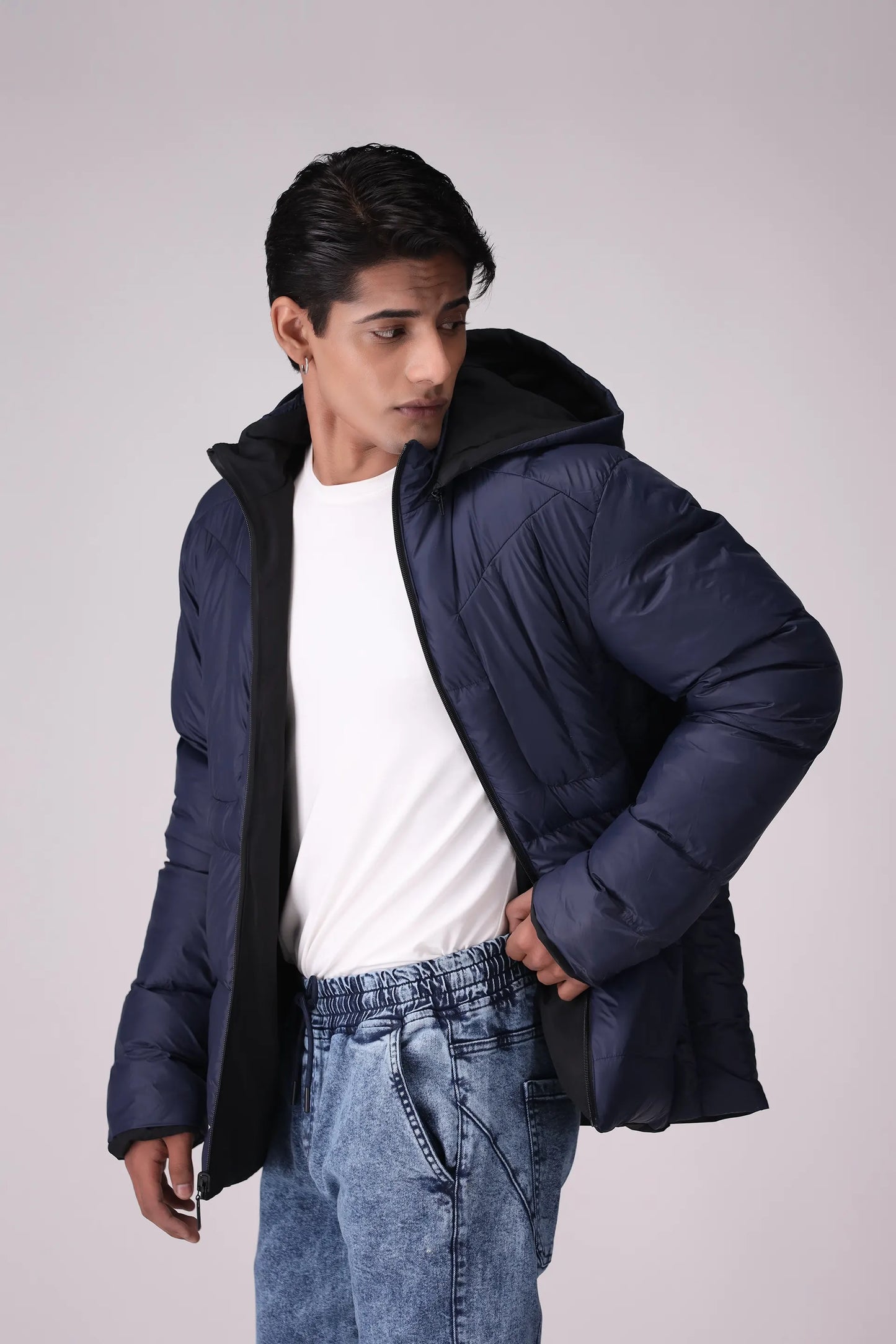 Double Sided Puffer Jacket Men China-Jacket Winter 2024 Knit Story COUGAR- (Men Winter 2024)