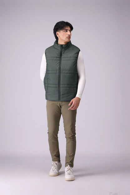 Puffer Gilet With Inseam Pockets Men Jacket Winter 2024 Knit Story COUGAR- (Men Winter 2024)   