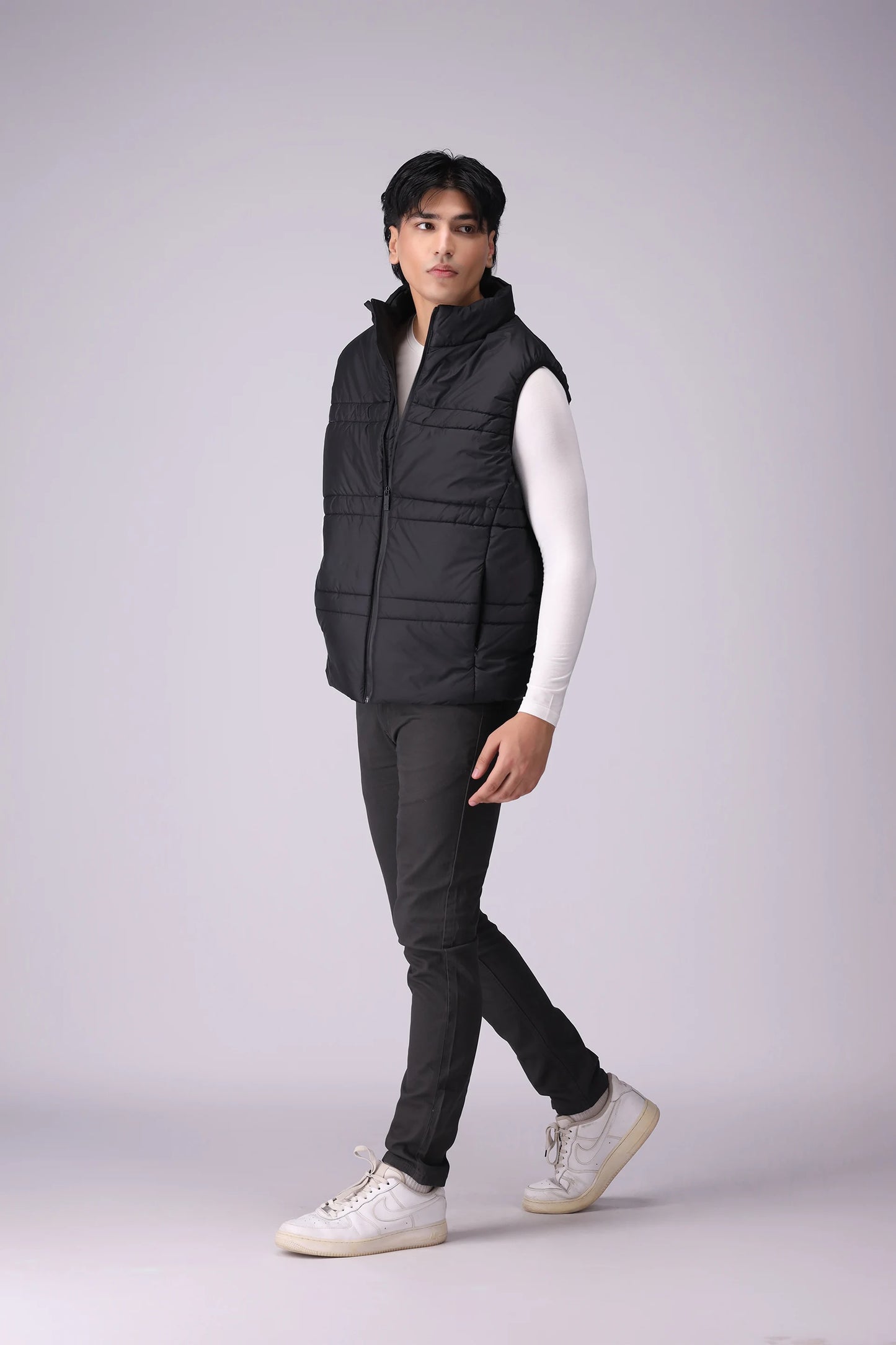 Puffer Gilet With Inseam Pockets Men Jacket Winter 2024 Knit Story COUGAR- (Men Winter 2024)   