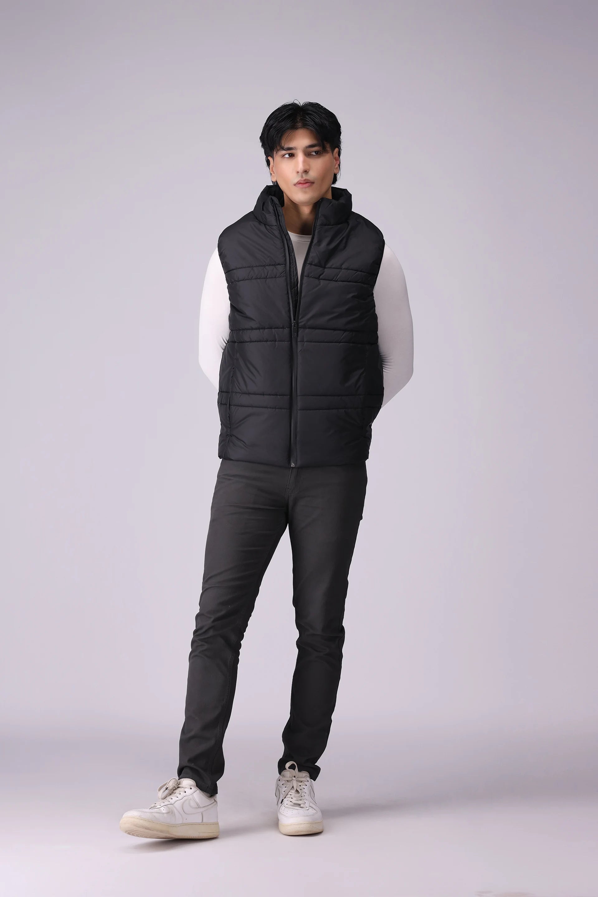 Puffer Gilet With Inseam Pockets Men Jacket Winter 2024 Knit Story COUGAR- (Men Winter 2024)   