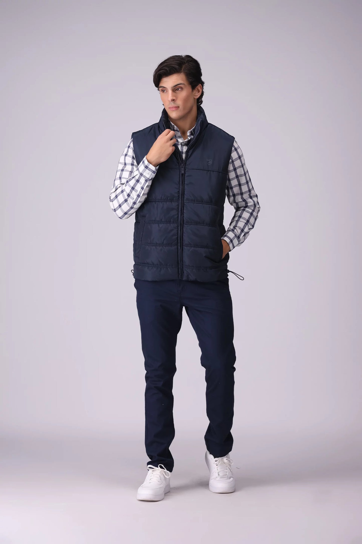 Mock Neck Puffer Gilet Men Jacket Winter 2024 Knit Story COUGAR- (Men Winter 2024)   