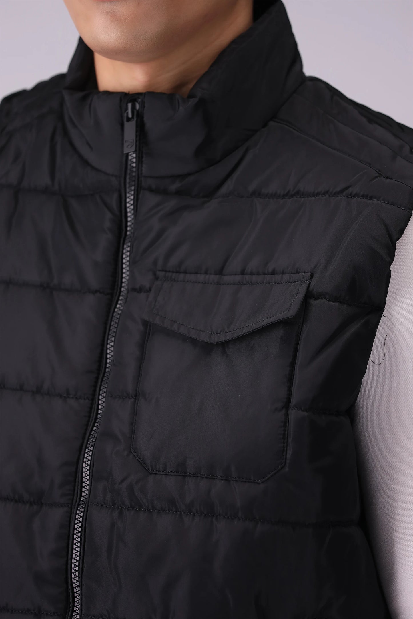 Puffer Gilet With Zipper Pockets Men Jacket Winter 2024 Knit Story COUGAR- (Men Winter 2024)   