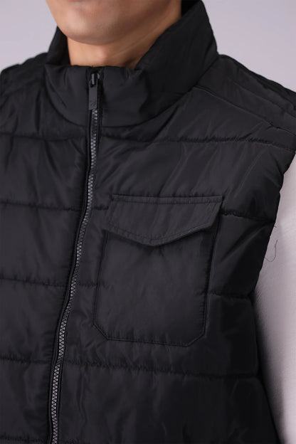 Puffer Gilet With Zipper Pockets Men Jacket Winter 2024 Knit Story COUGAR- (Men Winter 2024)   