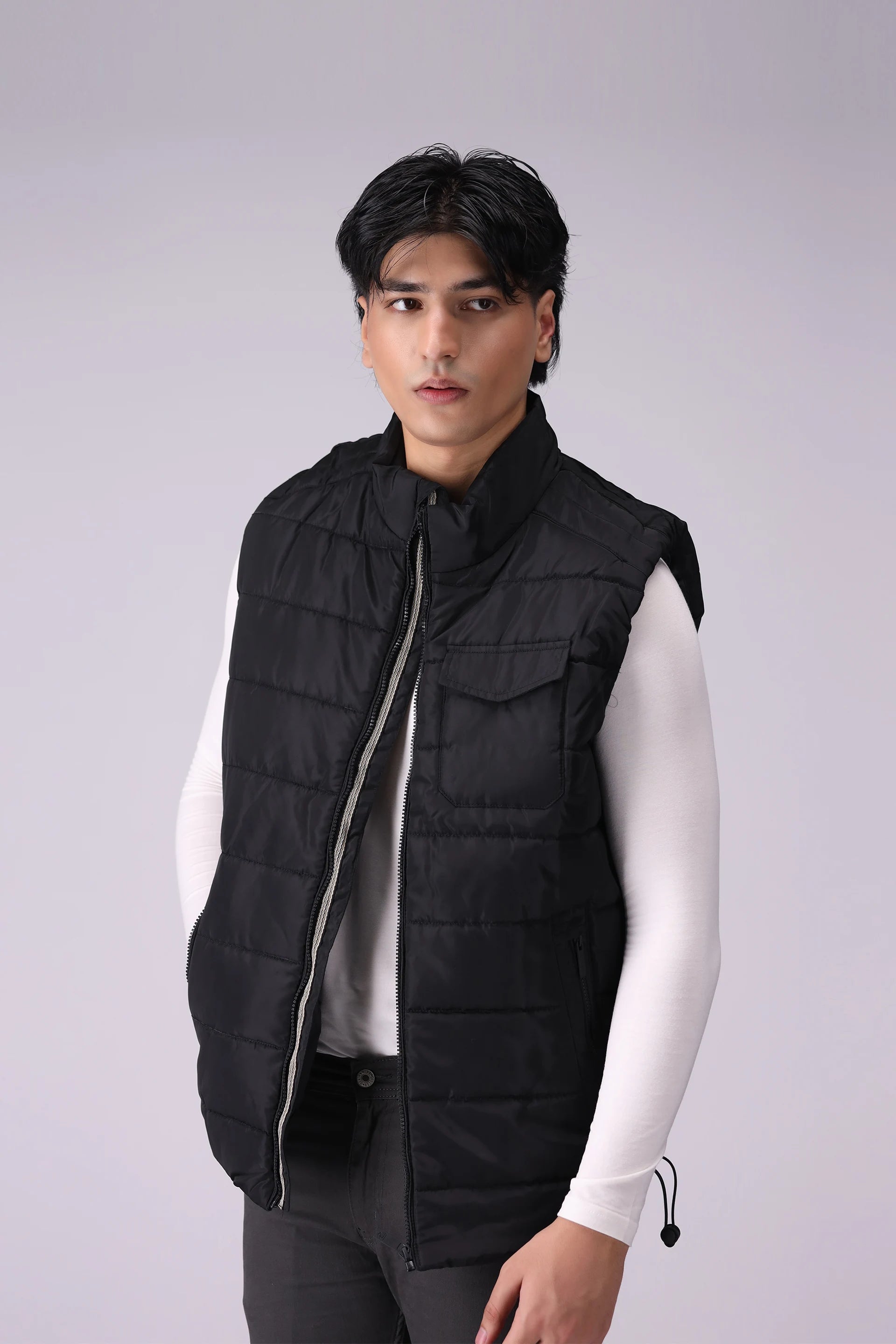 Puffer Gilet With Zipper Pockets