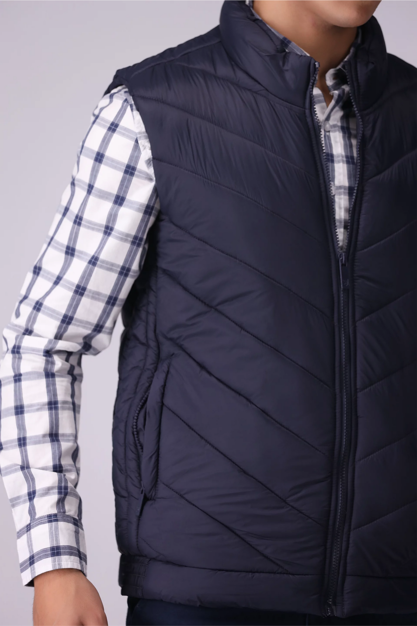 Quilted Gilet Men Jacket Winter 2024 Knit Story COUGAR- (Men Winter 2024)   