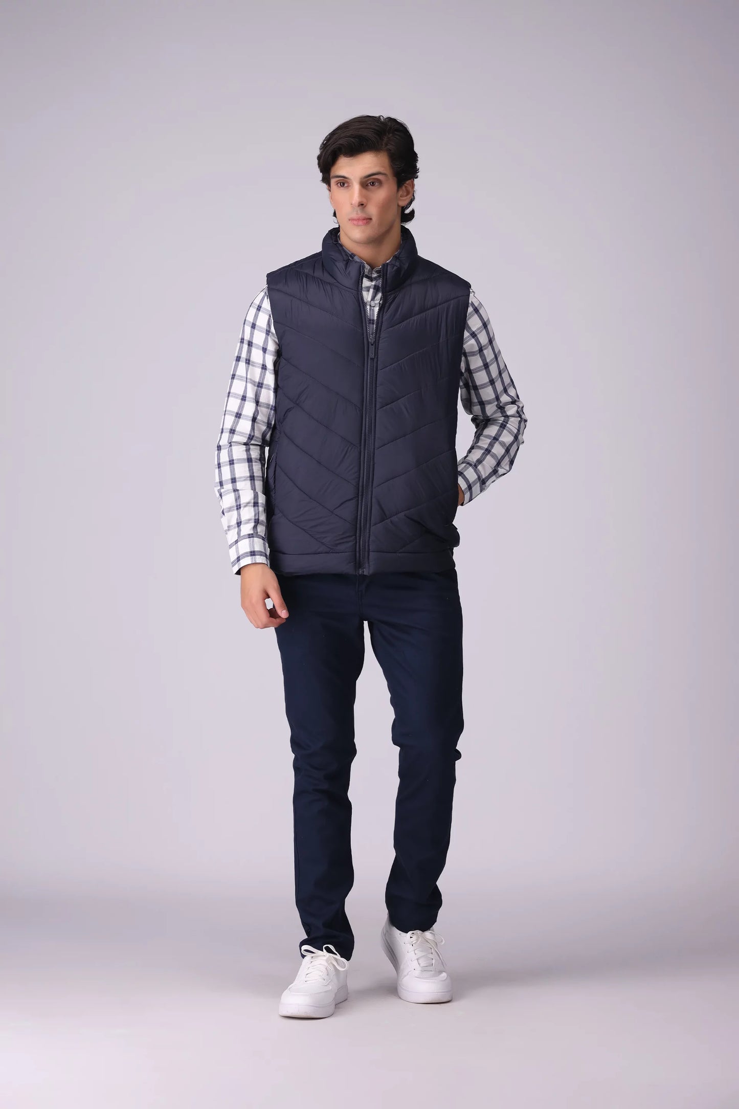 Quilted Gilet Men Jacket Winter 2024 Knit Story COUGAR- (Men Winter 2024)   