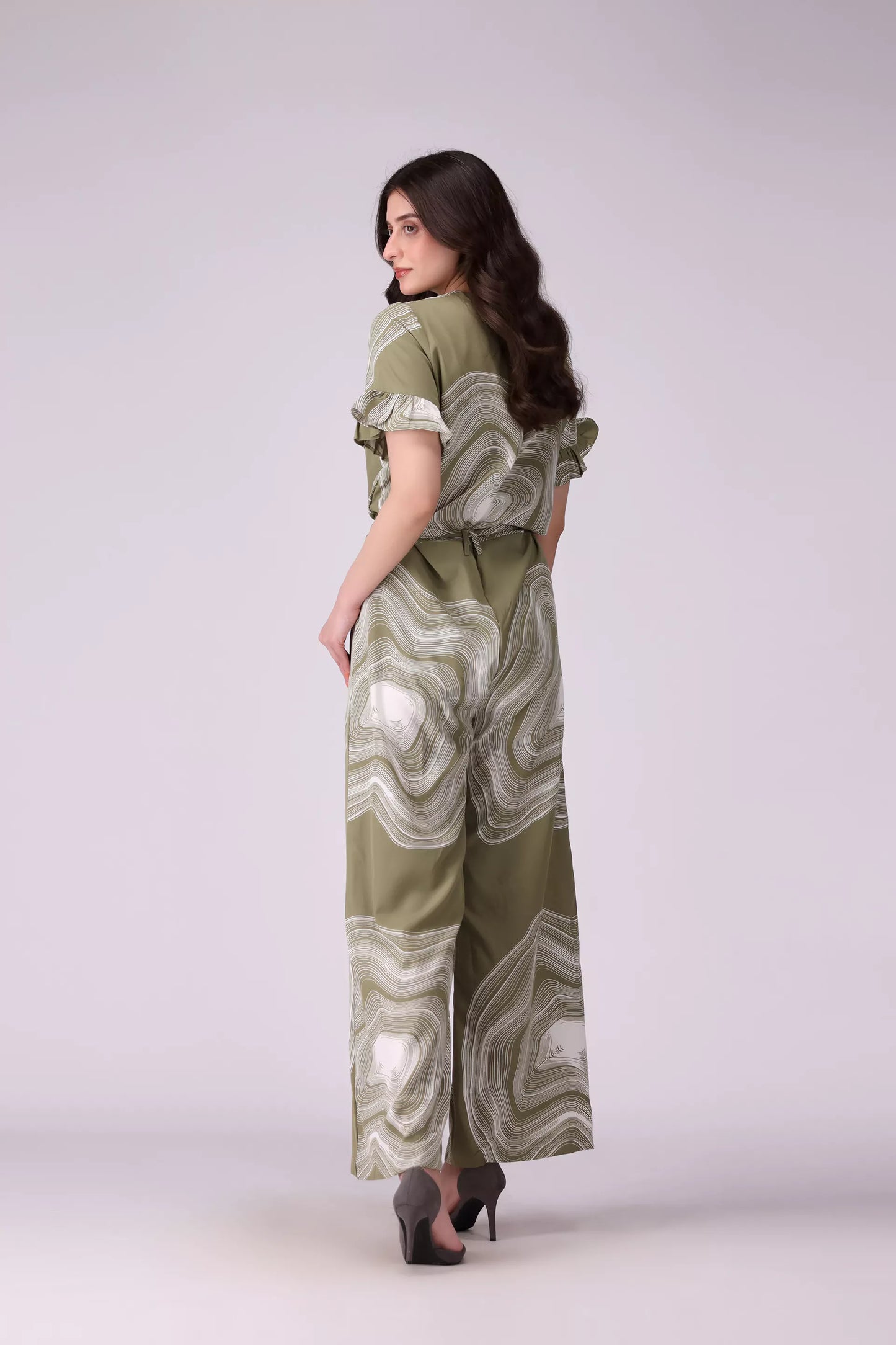 Printed Belted Jumpsuit Women Jumpsuit COUGAR (S V-1 2025)