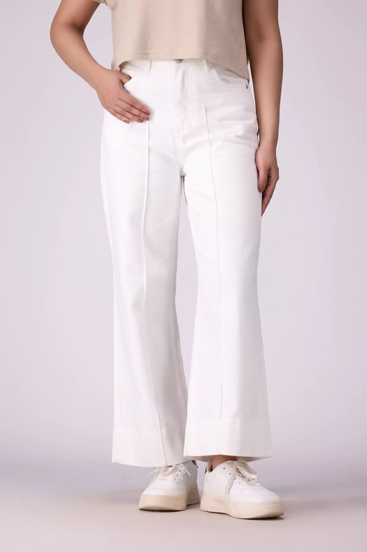 Crop Wide Leg Jeans Women Jean COUGAR (S V-1 2025) 26 White Women