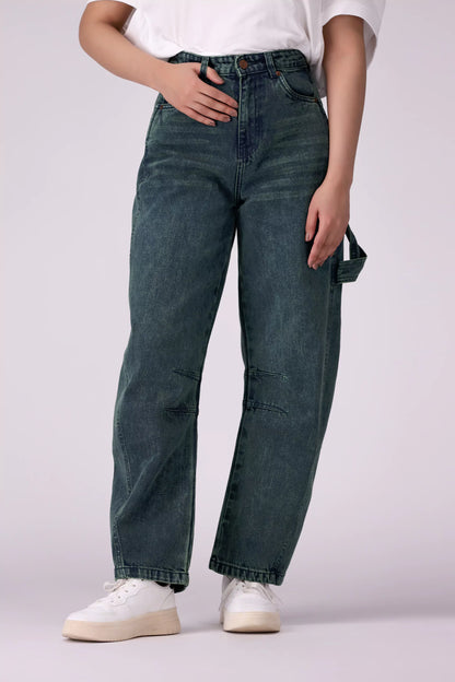 Tinted Baggy Jeans Women Jean COUGAR (S V-1 2025) 26 Green Women