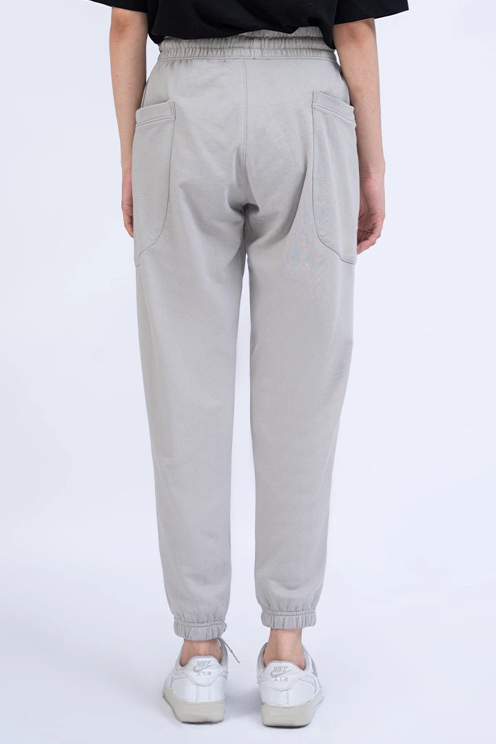 Light Grey Knitted Jogger Pants