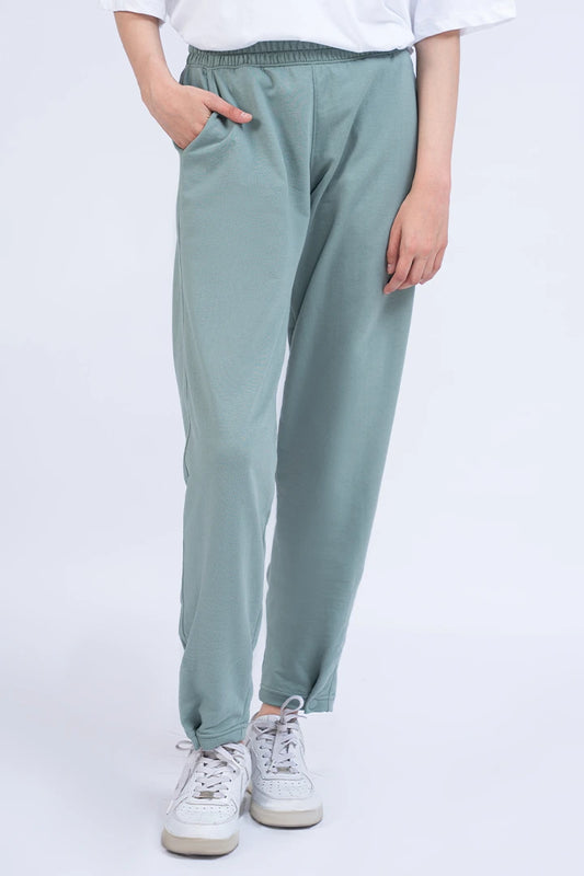 Green Knitted Trousers Women Trouser Summer V-3 2024 BACKDROP COUGAR- (Women V3 2024) XS Green 