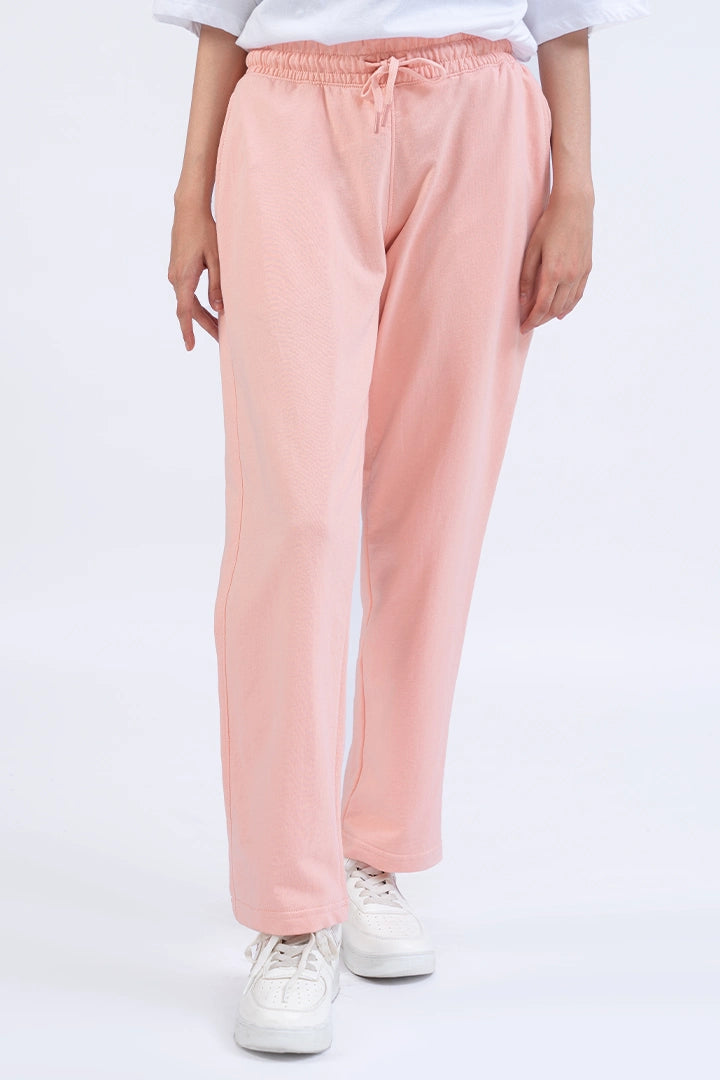 Pink Oversized Knitted Trousers