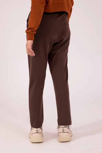 Pintuck Knitted Trousers Women Trouser Fall 2024 Core Comfort COUGAR- (Women Fall 2024)   