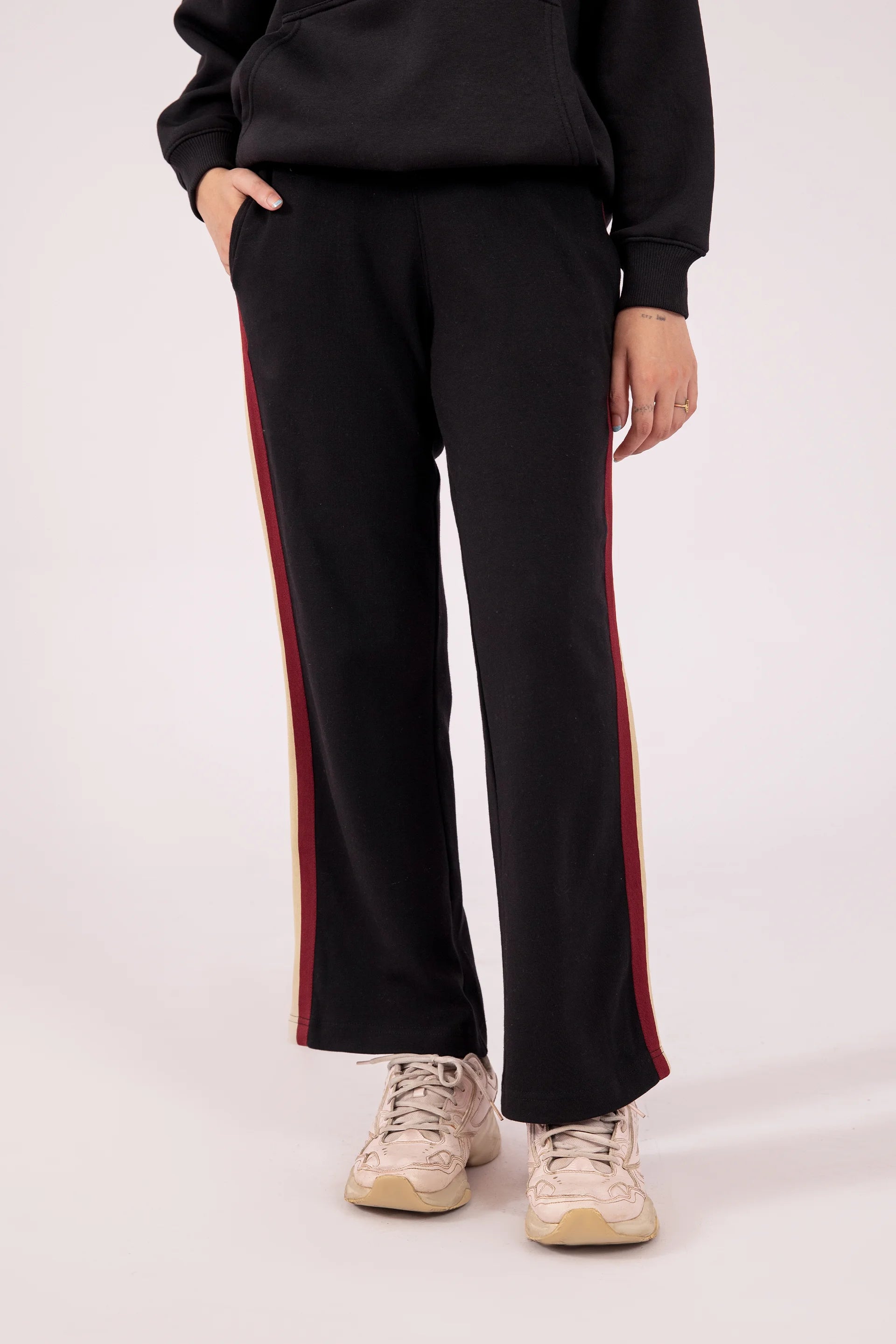 Side Striped Trousers Women Trouser Fall 2024 Core Comfort COUGAR- (Women Fall 2024) XS Black 