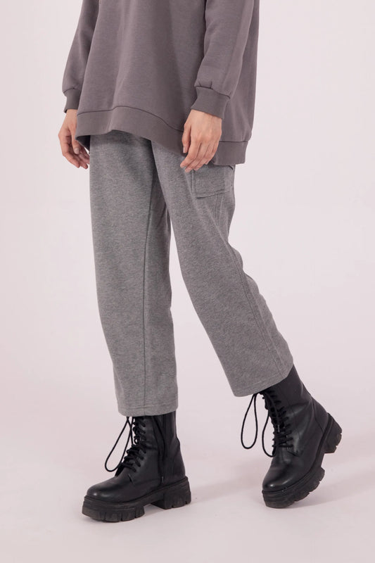 Patch Pockets Trousers Women Trouser Fall 2024 Core Comfort COUGAR- (Women Fall 2024) XS Grey 