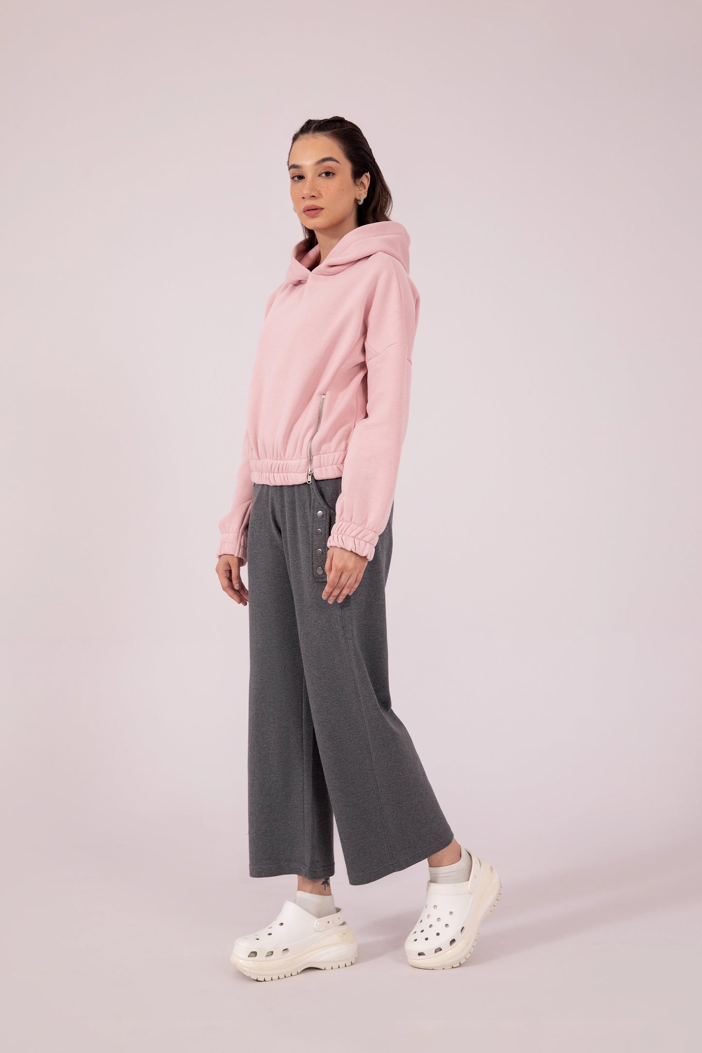 Trousers With Snap Buttons Women Trouser Fall 2024 Core Comfort COUGAR- (Women Fall 2024)   