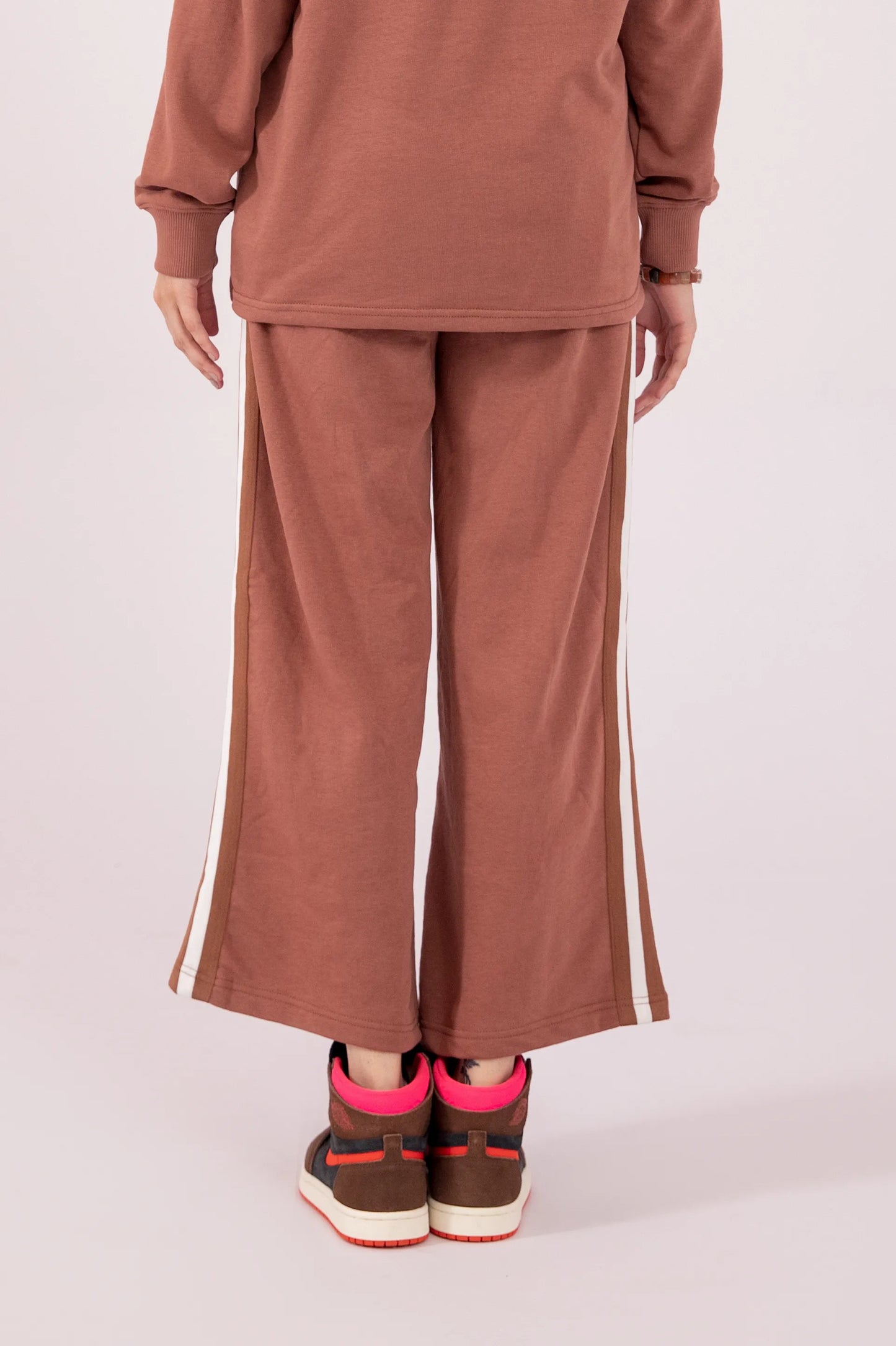 Oversized Side Striped Trousers Women Trouser Fall 2024 Core Comfort COUGAR- (Women Fall 2024)   