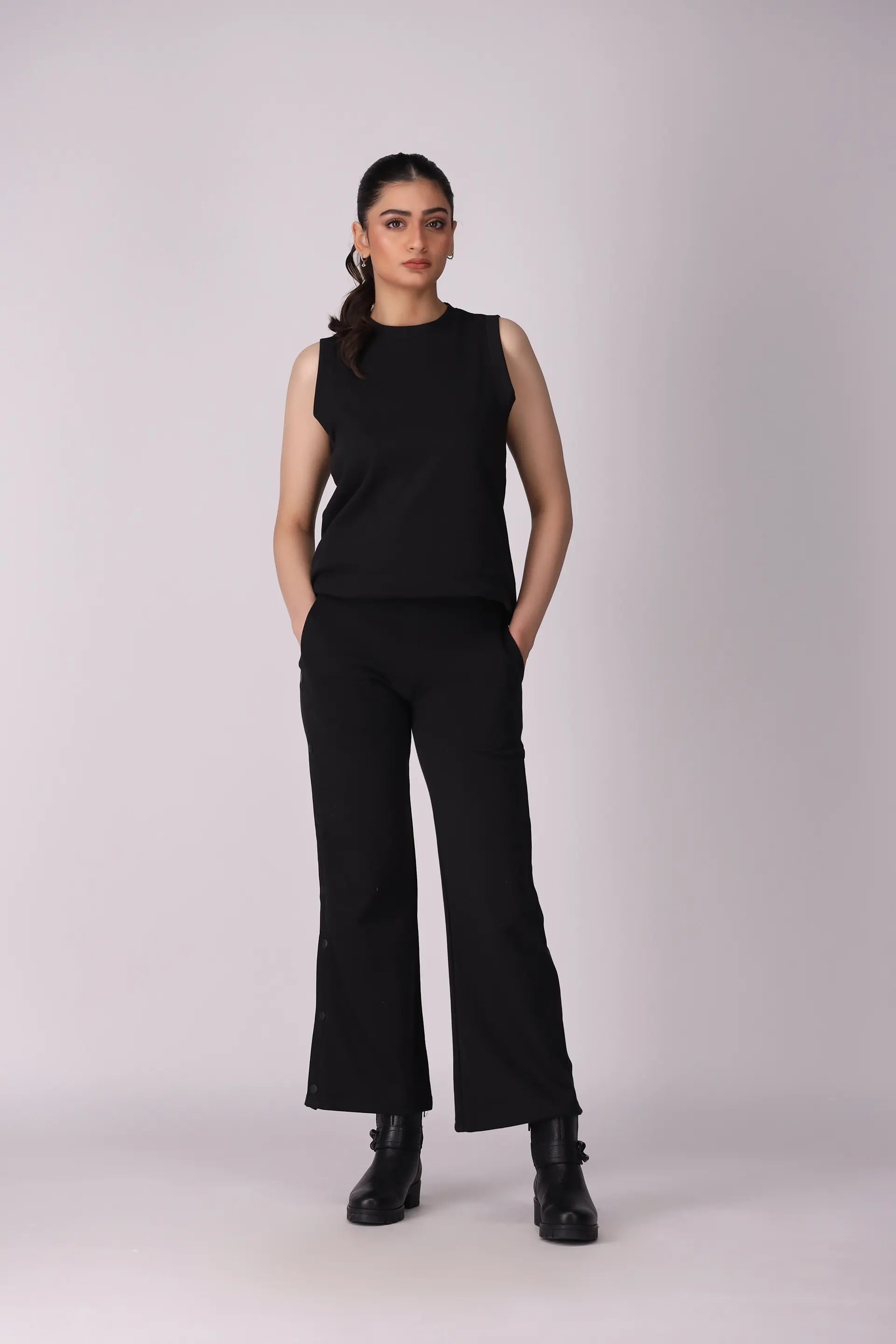 Button-Detailed Trousers Women Trouser Fall 2024 Core Comfort COUGAR- (Women Fall 2024)