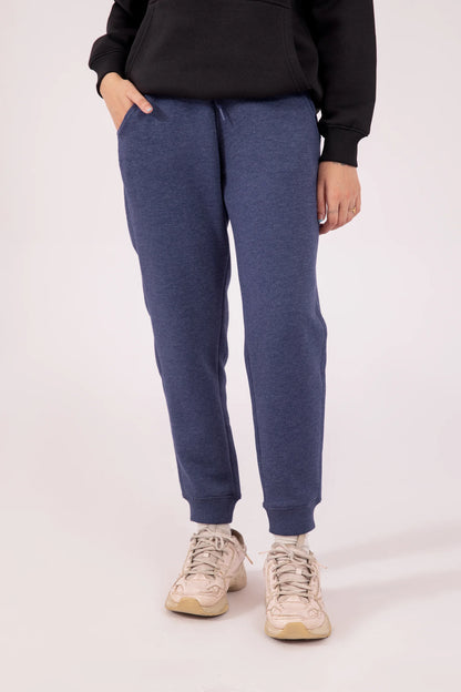 Mélange Jogger Pants Women Trouser Winter 2024 Knit Story COUGAR- (Women Winter 2024) XS Blue 