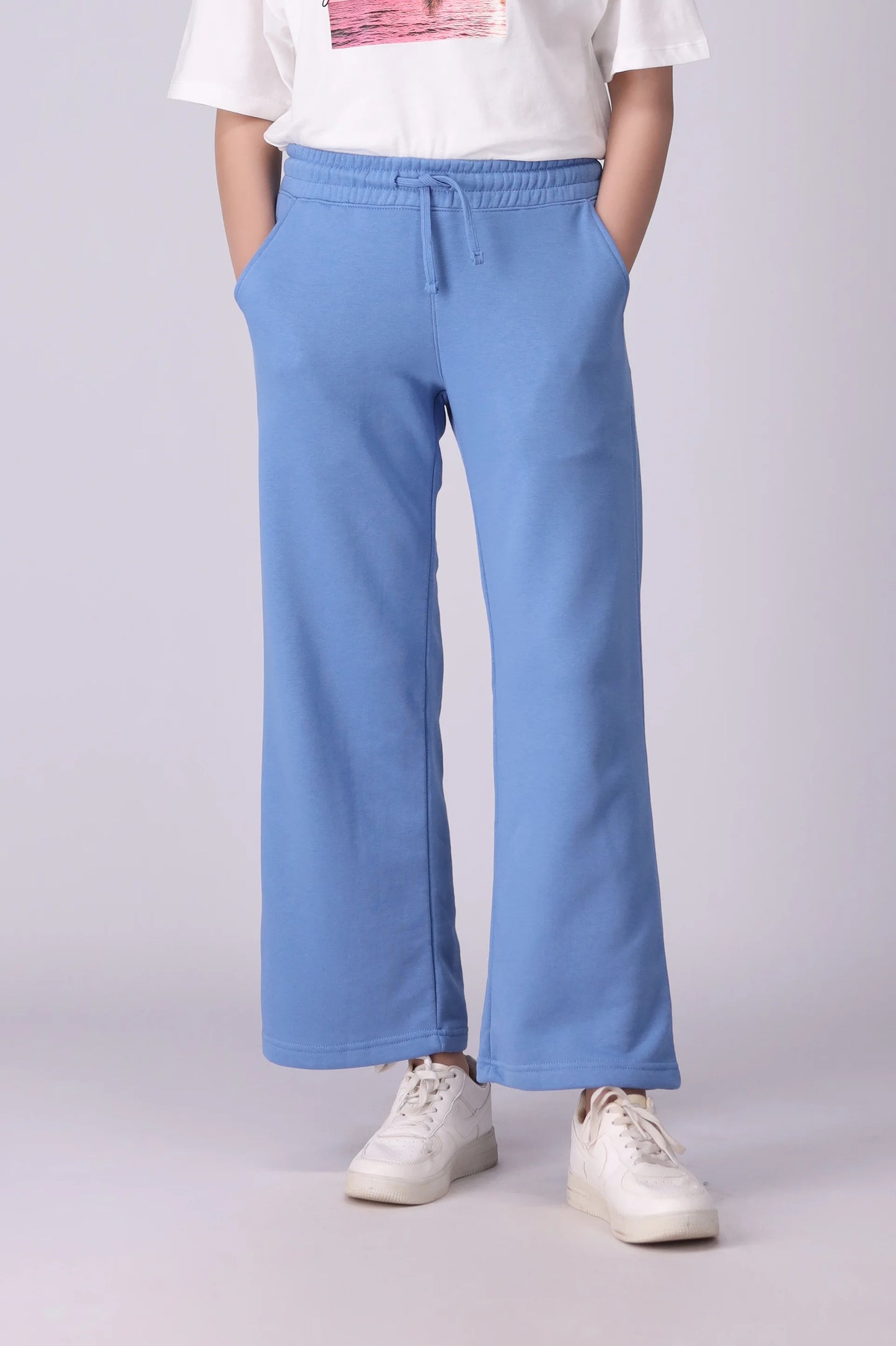 Wide Leg Jogger Pants Women Trouser Winter 2024 Knit Story COUGAR- (Women Winter 2024) XS Blue 