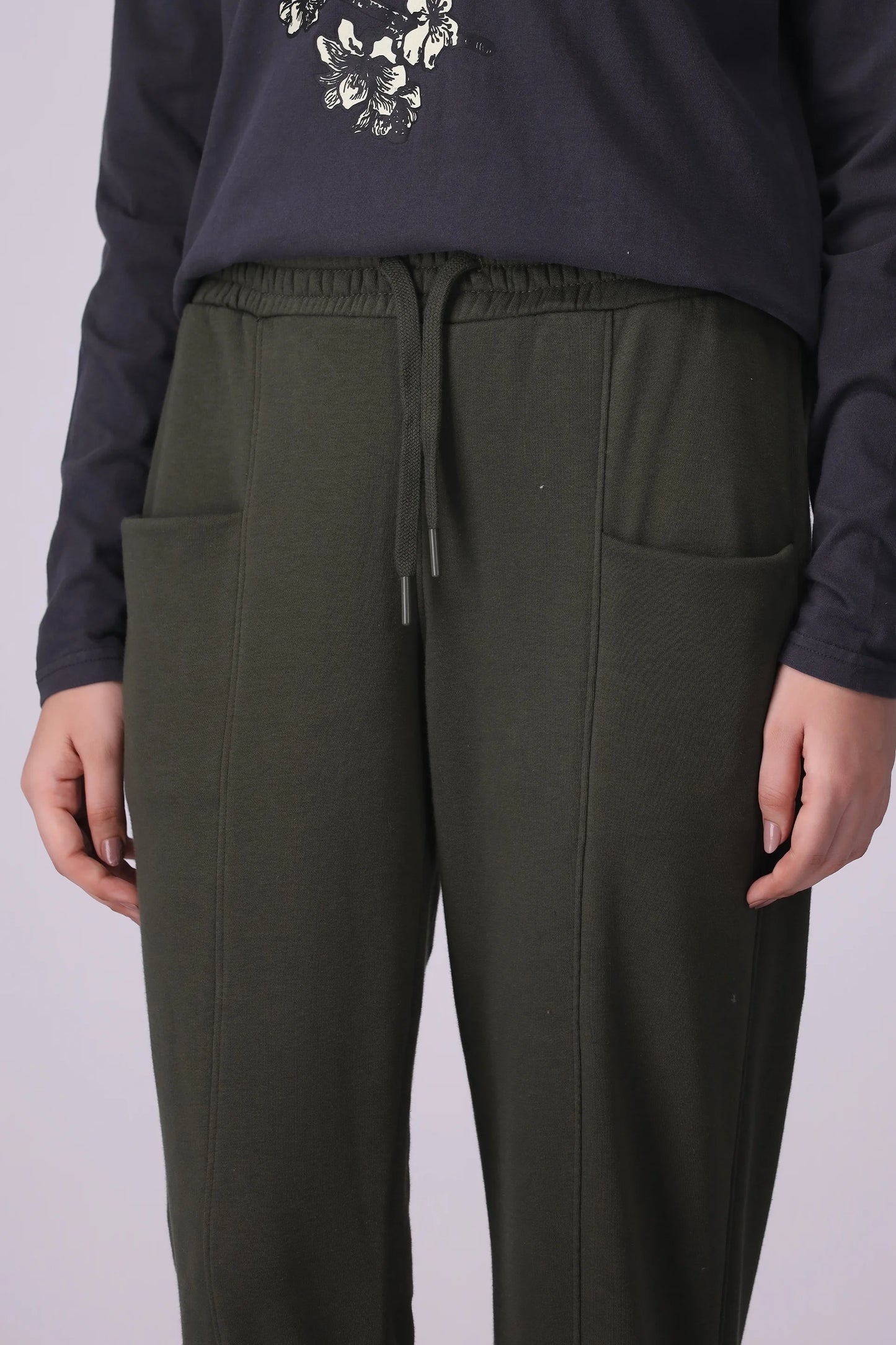 Pleated Jogger Pants Women Trouser Winter 2024 Knit Story COUGAR- (Women Winter 2024)   