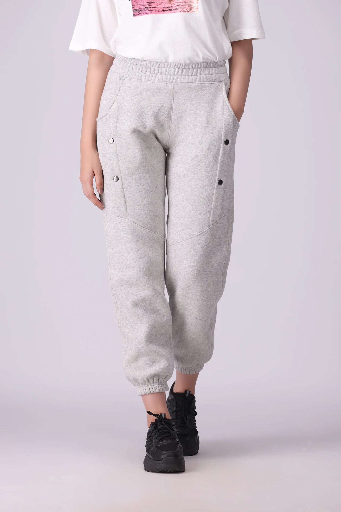 Fleece Jogger Pants Women Trouser Winter 2024 Knit Story COUGAR- (Women Winter 2024) XS Grey 