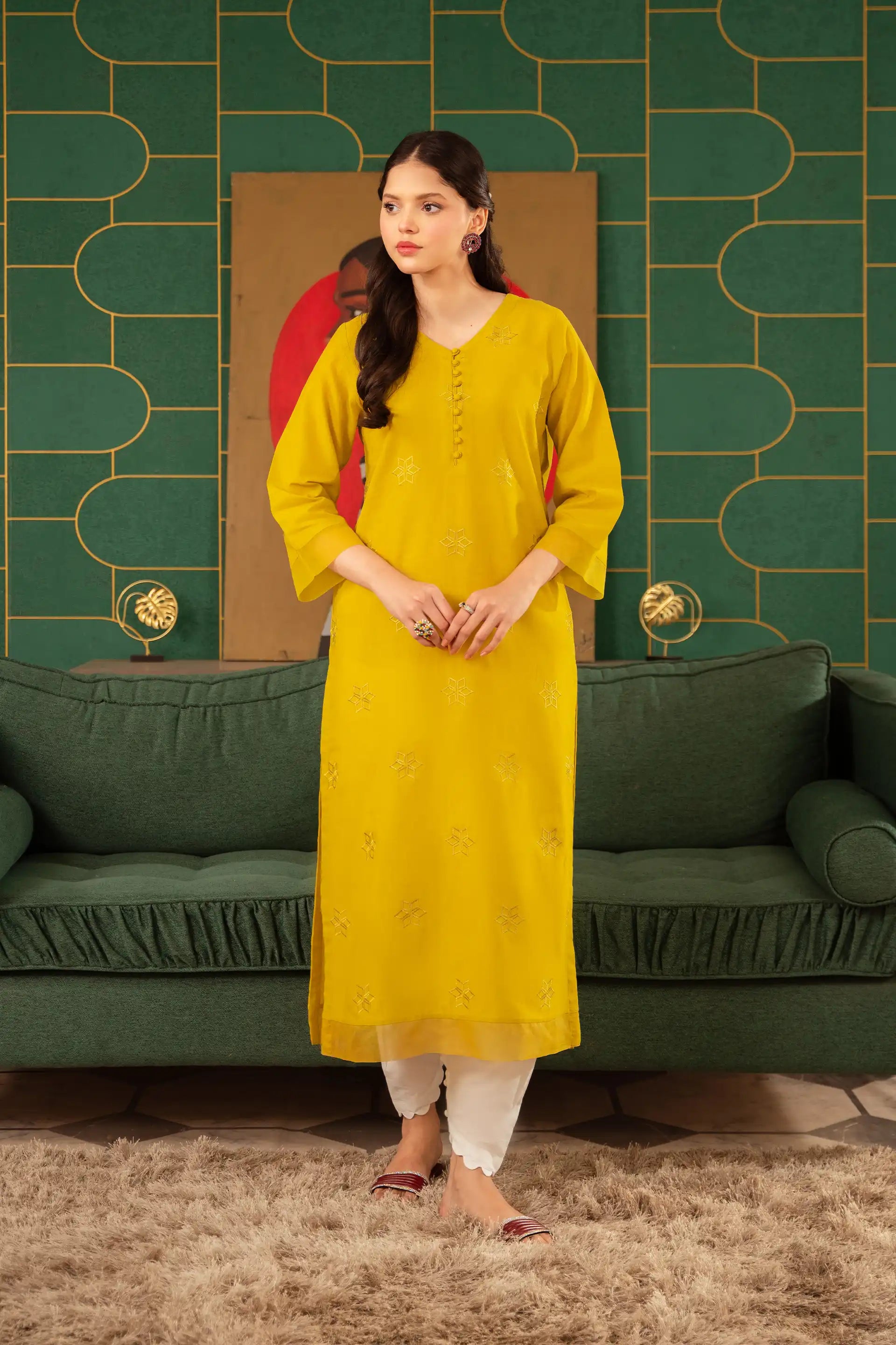 Embroidered Long Kurti Cougar Clothing