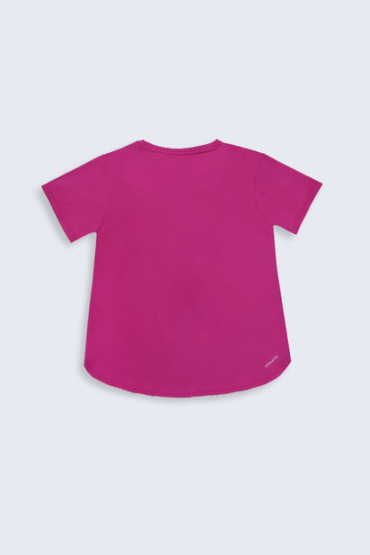 Fuchsia Pink Tee Women Tee Summer V-3 2024 BACKDROP COUGAR- (Women V3 2024)   