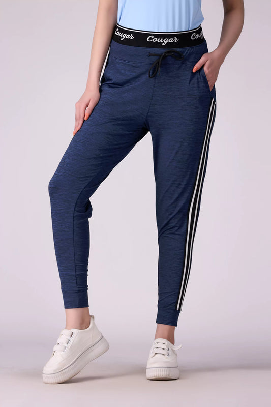 Activewear Contrast Waistband Jogger Pants Women Trouser COUGAR (S V-1 2025) S Blue Women