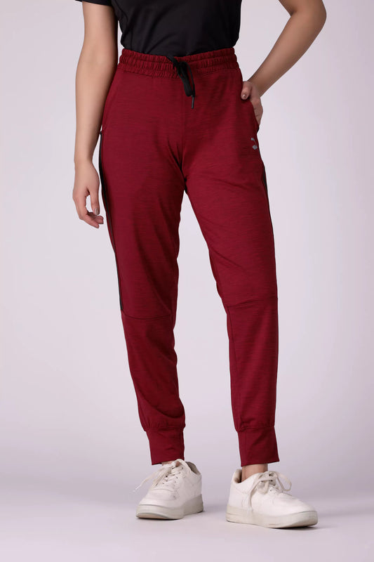 Side Striped Jogger Pants Women Trouser COUGAR (S V-1 2025) S Maroon Women