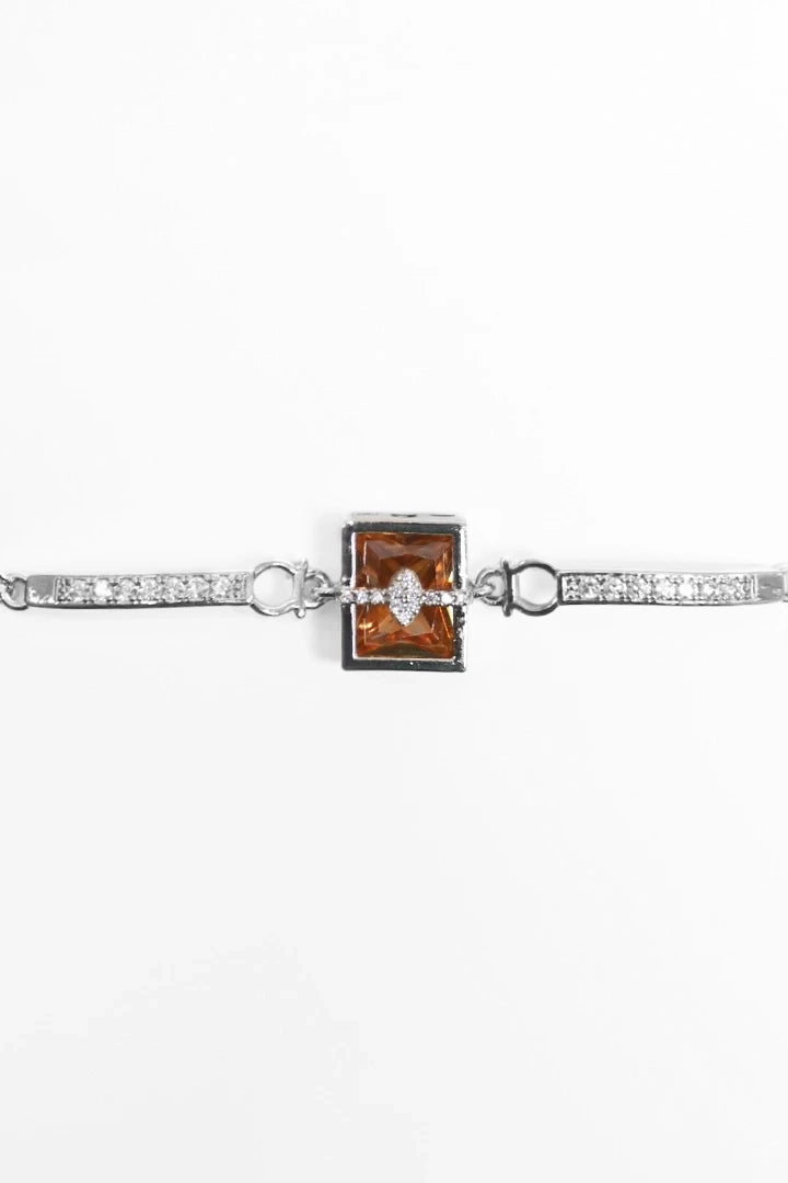 Contrast Stone Silver Bracelet - Cougar Clothing